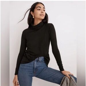 Madewell Whisper Cotton Turtleneck Tee Size Medium NWOT